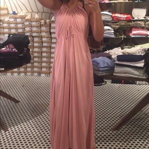 Blush pink long adjustable dress